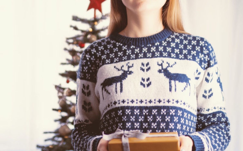 lady holding gift